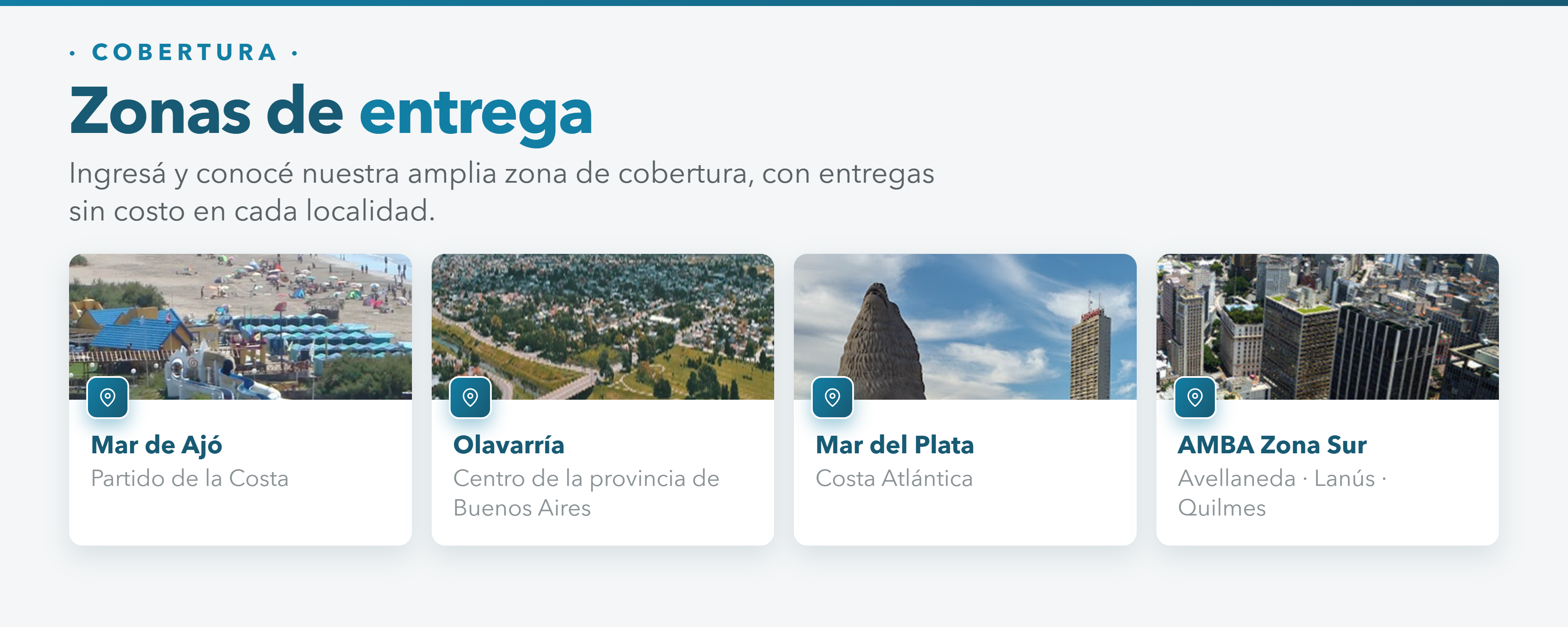 Zonas de entrega