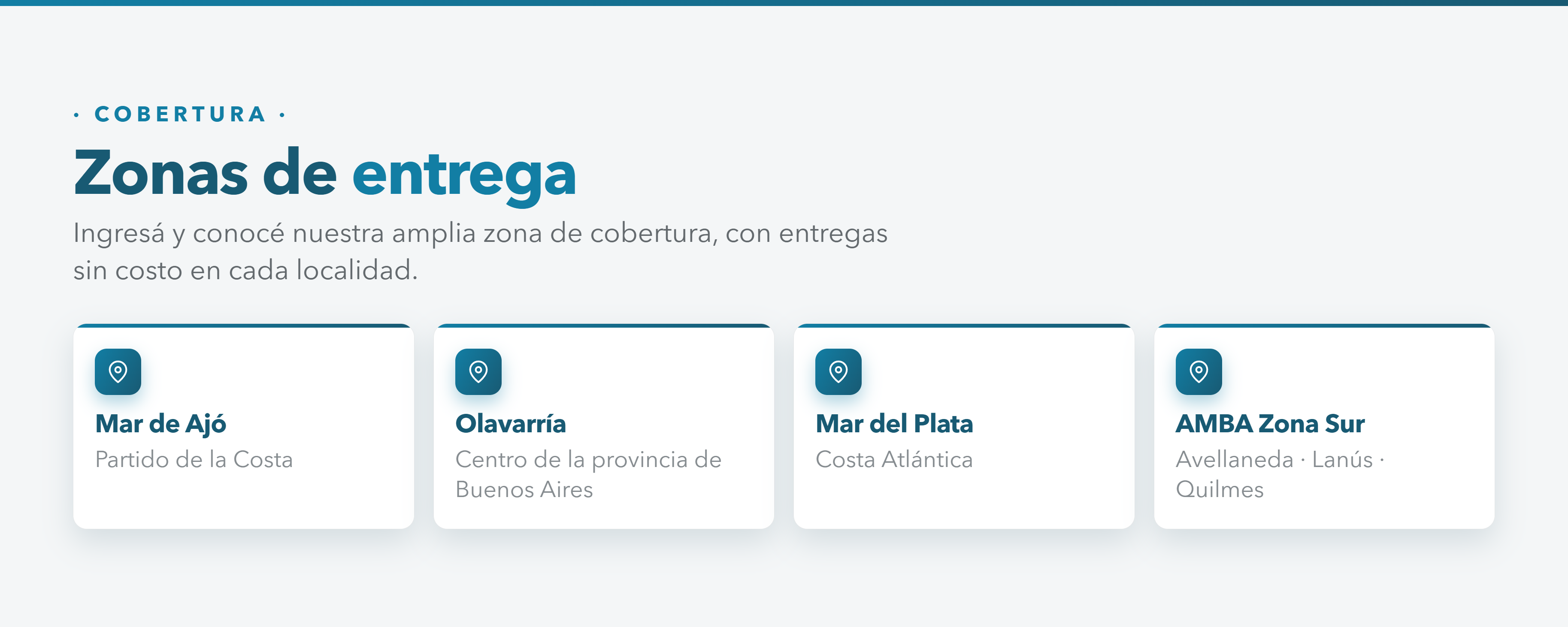 Zonas de entrega